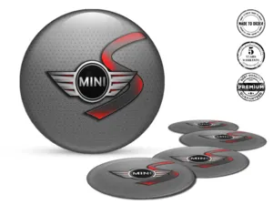 Mini Cooper Logo Décalques Jantes Étiquettes Silicone Premium